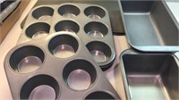 Cupcake/Muffin Pans, Loaf Pans and Pair of Cookie