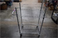 Rolling Metal Wire Cart,Needs To Be Adjusted 36x24