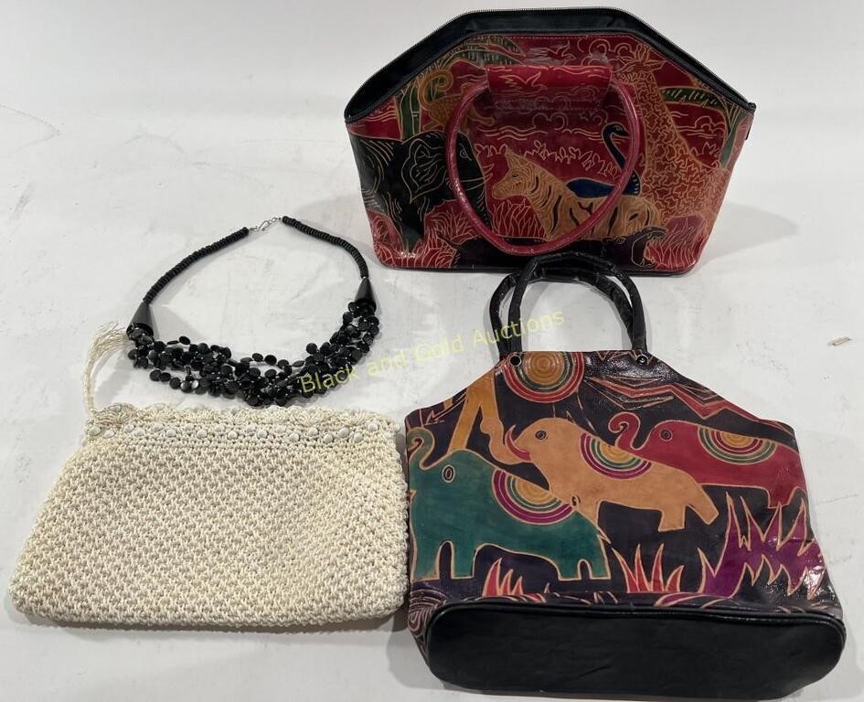 Vintage Handcrafted Leather Purses & More Purses