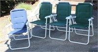 Folding Padded Chairs set 4
