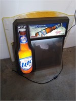 Lite beer sign, plastic, lighted