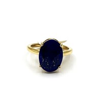 Sterling Silver Gold Plated Natural Lapis (5ct)