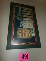 SET OF 2 HERB PRINTS FRAMED