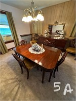 Nice antique table with six chairs
