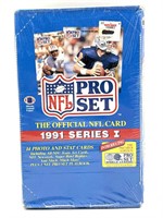 Sealed Box of 1991 NFL Pro Set Series I Cards