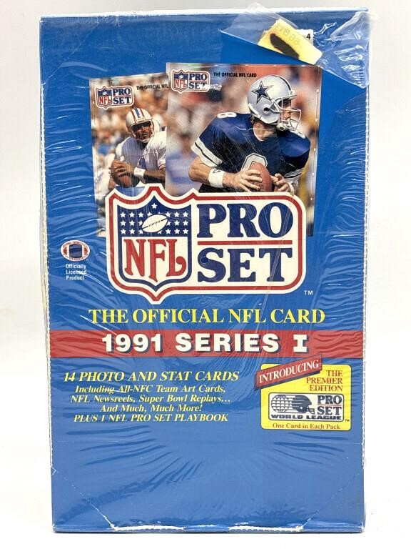 Sealed Box of 1991 NFL Pro Set Series I Cards