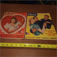 2 Vintage 1942 Liberty Magazines