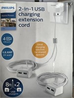 PHILIPS USB CHARGING EXTENSION CORD