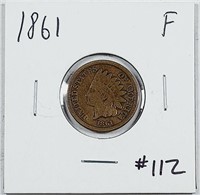 1861  Indian Head Cent   F