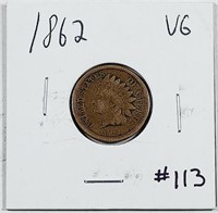 1862  Indian Head Cent   VG