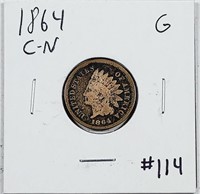 1864 CN Indian Head Cent   G