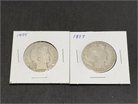 1895 and 1897 Barber Half Dollars