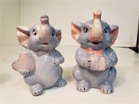 Two Ceramic Elephants