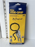 Vise-grip locking chain clamp