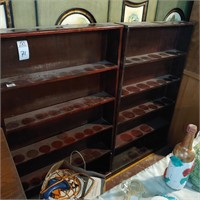 WOOD SHELVING  (2)