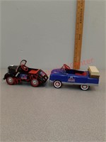 Lot of 2 1948 Stake Truck pedal cars