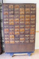 Vintage 72 drawer card catalog