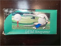 Golf ball monogrammer