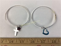 (2) sterling bracelets 14 grams