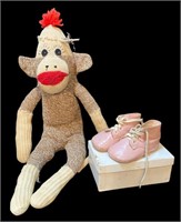 Sock Monkey and Baby Shoes