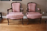 Queen Anne Style Carved Parlor Chairs