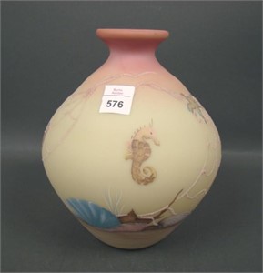 Fenton Burmese Sea Dreams Vase