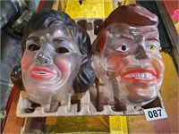 Vintage JFK & Jacki O Halloween Masks NOS made