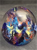 Beautiful Multicolored Blown Glass Paperweight