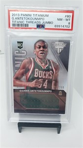 PSA 8 Giannis Antetokounmpo rookie patch #d /299