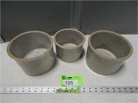 3 Stoneware crocks