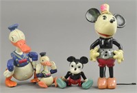 CELLULOID LG & SMALL MICKEY MOUSE AND DONALD