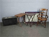 6 Assorted Small Furniture For One Bid
