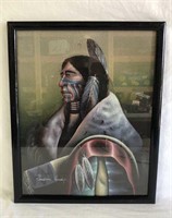 Signed Native American Print