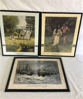 3 Native American Signed Prints