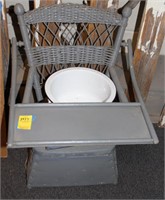 vintage child's portapotty/ highchair