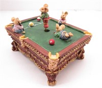 Multi Action Music Box Pool Table Mice Party