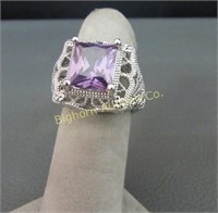 New Ring: Size 8.5 Amethyst Gemstone