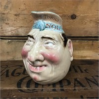 French Face Whisky Jug - Sarreguenines