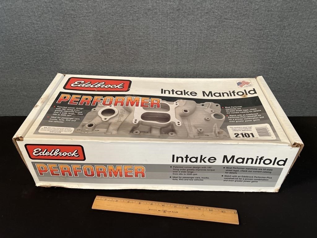 NEW Edelbrock Intake Manifold No 2101 55-86 Chevy