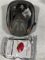 FULL RESPIRATOR FACE MASK W/P100 FILTERS