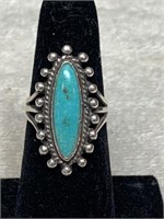 Vintage Navajo Native American Turquoise Ring