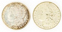 Coin 2 Morgan Silver Dollars-1878(P)/ 1878-S-AU