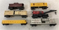 lot of 6 Plastic Lionel Train Cars