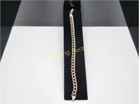 STERLING SILVER DOUBLE LOOP LINK BRACECET