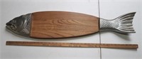 Wood & Heavy Metal Fish Cutting Board