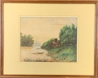 WELL DONE EARLY 1900’S FRAMED WATERCOLOR