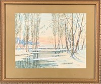 LOVELY EARLY 1900’S SIGNED WATERCOLOR - NICELY FRA