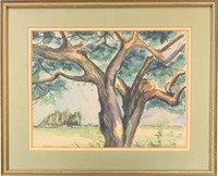 NICE VINTAGE SIGNED WATERCOLOR