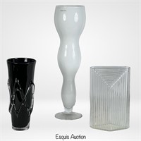 Group of 3 Art Glass Vases