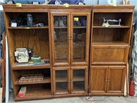 3 piece cabinet, contents not included. Bidding